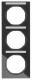 Berker 10132225 Rahmen 3fach mit B-feld R.3 schwarz glänzend