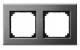 Merten 475214 M-PLAN-Metallrahmen 2fach Rhodiumgrau