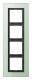 Jung LSP984GLAS Glasrahmen 4fach LS plus mattweiß