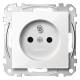 Merten MEG2600-0319 Steckdose mit Schutzk. BRS SK polarweiß glänzend System M