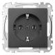 Merten MEG2301-0414 SCHUKO-Steckdose StK anthrazit System M