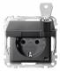 Merten MEG2315-0414 SCHUKO-Steckdose BRS Klappd. abschl. versch. anthrazit System M