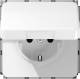 Jung CD1521BFKLWW SCHUKO Steckdose mit Klappd