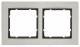 Berker 10223606 Rahmen 2fach B.7 Edelstahl/anthrazit