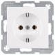 Berker 47431909 Steckdose SCHUKO S.1/B.1/B.3/B.7 Glas polarweiss matt