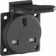 ABL Sursum BS13630 ABL Einbau-Steckdose british standard 13A 250V schwarz IP54