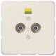 Jung 565-2 Potenzialausgleich Steckdose mit Tragring CD weiß