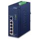 PLANET 5-Port Industrial Gigabit Switch w/ 4-Port 802.3at