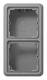 Jung CD582AGR Surface mounting box with 2-fold gray frame, CD 582 A GR