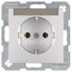 Berker 47501404 Steckdose SCHUKO mit Beschriftungsfeld B.1/B.7 Glas alu