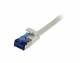 Patchkabel RJ45, CAT6A 500Mhz, 1,0m, grau, U/FTP, flach, TPE(Superflex), AWG32, Synergy 21