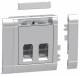 TEH Hager GSETDM102LAN Geräteeinbauset 2 RJ45 für Type 10 frontrastend aluminium