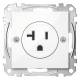 Merten MEG2156-0325 USA socket 20A active white glossy System M