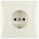 Berker 47228982 SCHUKO socket outlet with cover plate S.1 glossy white