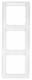 Berker 10139919 framework 3x vertically 10,139,919, polar white with label