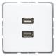 Jung MACD1153WW Einsatz 2xUSB alpinweiß