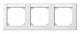 Merten 473319 M-SMART frame 3 times horizontally, polar white with label