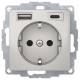 Berker 48041404 Steckdose SCHUKO/USB A-C B.3 alu matt lackiert
