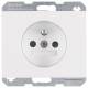 Berker 6768757009 earthed socket, K.1, polar white, glossy