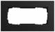 GIRA 1002126 Rahmen 2f ohne MS alu/schwarz Esprit ohne Mittelsteg