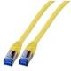Patchkabel RJ45, CAT6A 500Mhz, 2m, gelb S-STP(S/FTP) TPE(Superflex), mit Cat.7 Rohkabel,