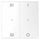 Merten MEG5228-6035 rocker button module 2-fold (Scene1/2 1/0) lotus white