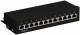 Goobay 69307 CAT 6 Mini/Desktop Patch Panel, 12 Port - STP geschirmt, Schwarz