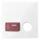 Merten 450625 central plate for call button with plug-in connector. active white glossy System M