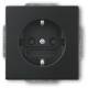 Busch Jaeger 2CKA002013A5454 BJ 2300 EUCB-885 SCHUKO socket insert black matt future linear