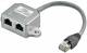 Goobay 68908 Kabel-Splitter (Netzwerkdoppler), CAT Y-Adapter - Beschaltung 2 x CAT 5 Ethernet, geschirmt