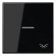 Jung LS990KO5LSW Wippe Symbol Licht mit Lichtleiter schwarz