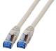 Patchkabel RJ45, CAT6A 500Mhz, 7,5m, grau S-STP(S/FTP) TPE(Superflex), mit Cat.7 Rohkabel,