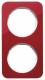 Berker 10122349 Rahmen 2fach R.1 Acryl rot transparent/polarweiß glänzend