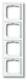 Busch Jaeger 2CKA001754A4238 Busch-Jaeger frame 4-way 1724-184 K, FUTURE LINEAR DAVOS / studio white