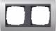 GIRA 021206 Rahmen 2f Farbe alu Event für anthrazit