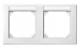 Merten 473219 M-SMART frame 2 times horizontally, polar white with label