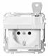 Merten MEG2315-0419 Socket outlet BRS, Klappd. lockable. various. polarwhite Sys.M