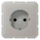 JUNG CD1520KIPT SCHUKO socket platinum, m.Kinderschutz