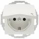 Berker 47448989 Schuko socket 4744 89 89 polar white with hinged lid