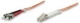 INTELLINET 470421 Fiber Optic Duplex Patch Cable, Multimode LC / ST, 50/125 micron, 3.0 m, orange