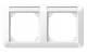 Merten 387225 1-M-Rahmen 2fach waagerecht mit Beschriftungsträger aktivweiß glänzend