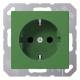 JUNG A1520BFGN SCHUKO socket, unbreakable 16A 250V AS green