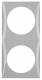 Berker 918262507 Rahmen 2fach Integro Flow grau,glänzend