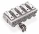 WAGO 294-4235 power connection terminal with PE latching contact DA+ DA- L PE N 5p
