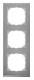Merten MEG4030-3646 M-Pure Decor-Rahmen 3fach Edelstahl/aluminium