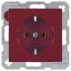 Berker 47438912 Steckdose SCHUKO S.1/B.3/B.7 Glas rot glänzend