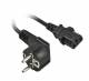 Power cable 230V protective contact CEE7 (plug)->cold devices IEC-C13 (socket), 3m, black, Synergy 21