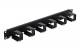 Triton 48,3 cm ( 19 Zoll )zbh. Kabelführungsplatte mit 6 Metallbügeln mit Schrägen für LWL Kabel, 1HE, Schwarz, Rangierpanel