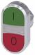 Siemens 3SU10513AB420AK0 double push button illuminated 22mm round green I red O