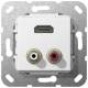 Gira 567403 567 403 HDMI, RCA audio cable Whip insert pure white